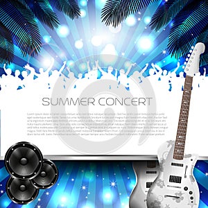 Summer Concert Background - Vector