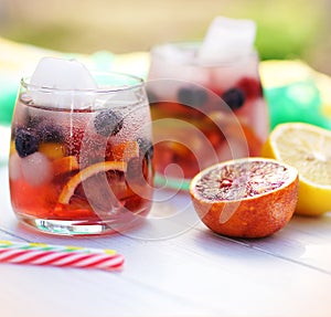 Summer cooling drink detox water from citrus