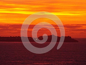 Summer Cornish Sunset Skyline and Clouds