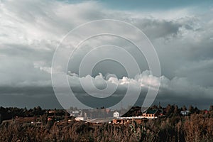 Summer countryside landscape