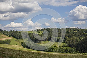 Summer czech landscape on hills