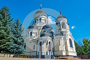 Summer day at Capriana monastery in Moldova