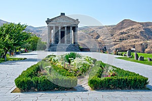 Summer day at Garni temple in Armenia
