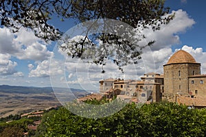 Summer day in the medieval center of Volterra