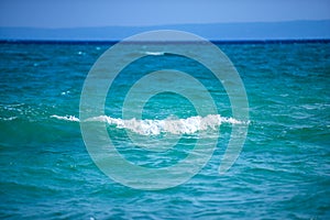 Sea landscape in Kassandra  in the summer photo