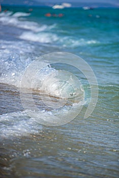 Sea landscape in Kassandra  in the summer photo