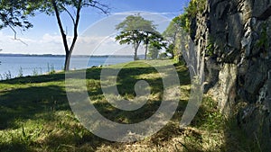 A summer day and a special peaceful path by the ocean.