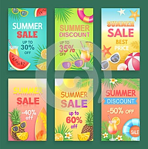 Summer Discount and Offer Vector Illustration