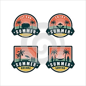 Summer dreams vector design collection