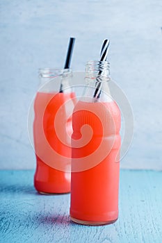 Summer drink with fruit punch juice