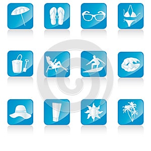 Summer element buttons set