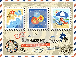 Summer elements stamp