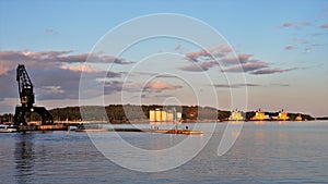 Summer evening in SÃÂ¶dra hamn in LuleÃÂ¥