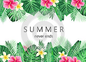Summer exotic and tropic background design.