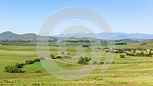 Summer Farmlands Rural Mountains Landscape