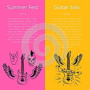 Summer Fest and Guitar Solo Collection of Banners