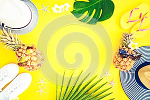 Summer flat lay scenery