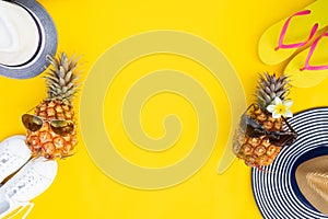 Summer flat lay scenery