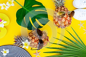 Summer flat lay scenery