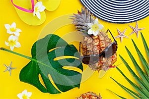 Summer flat lay scenery