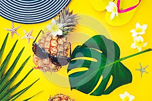 Summer flat lay scenery