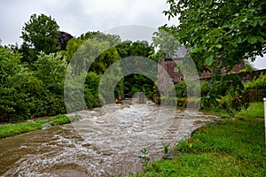 Summer floods in downtown Maastricht and the historical centre after heavy rainfall with over 150mm of rain in less than 24 hours