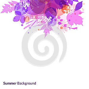 Summer foliage vector background