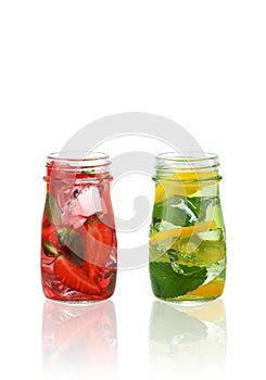 Summer fruit cocktails