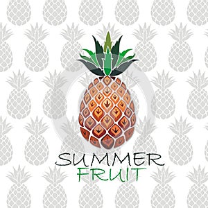 Summer fruit for healthy lifestyle. Pineapple fruit.