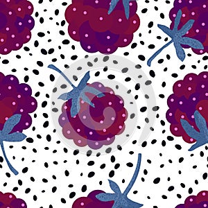 Summer fruit seamless berries pattern for wrapping paper and fabrics and linens and kids clothes print