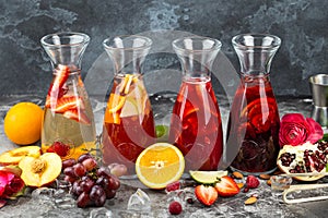 Summer fruits berries beverages Fresh drinks juices