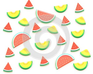Summer fruits 3D isometric illustration photo