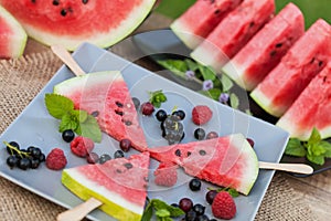 Summer fruits variety on a plate - healthy snack alternative