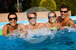 Summer fun in swimming pool