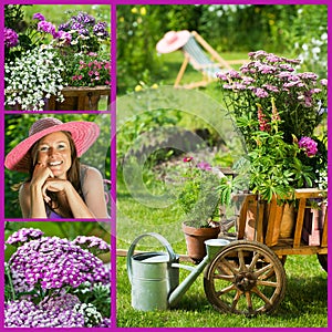 Summer garden collage