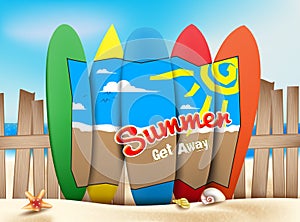 Summer Get Away Concept in the Seashore of the Beach
