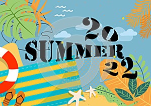 SUMMER GRAPHIC WITH SAND - VECTOR 2022