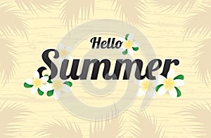 Summer greeting season with Plumeria Flowers or Summer floral De