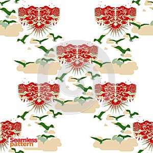 Summer groovie pattern