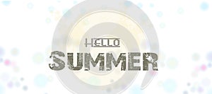 Summer. hallo summer with landscap background photo