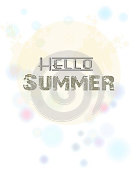 Summer. hallo summer with landscap background photo