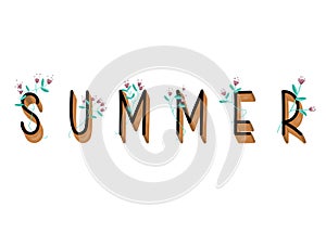 Summer hand drawn lettering.