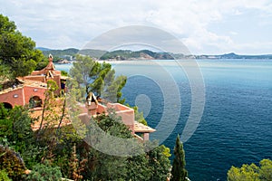 Summer Hause Villa terace and balcony at Mallorca sea side photo