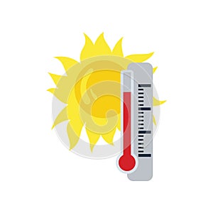 Verano calor icono 