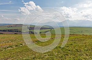 Summer hills landscape in Slovakia.