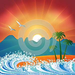 Summer holiday beach background