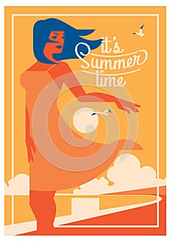 Summer Holiday and Summer Camp poster.