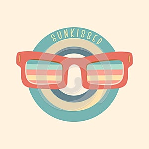 Summer holiday vector illustration retro summer vacation