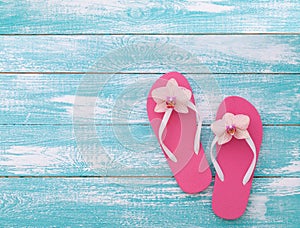 Summer Holidays. Beachwear on wooden background