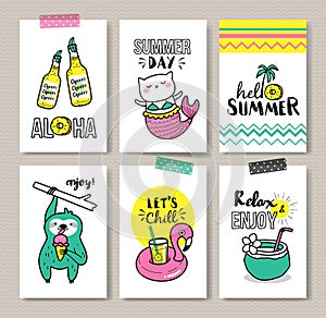 Summer holidays cards